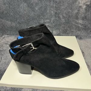 Divided by H&M Block Heel Ankle Strap Pointed Toe Black Womens Size 10